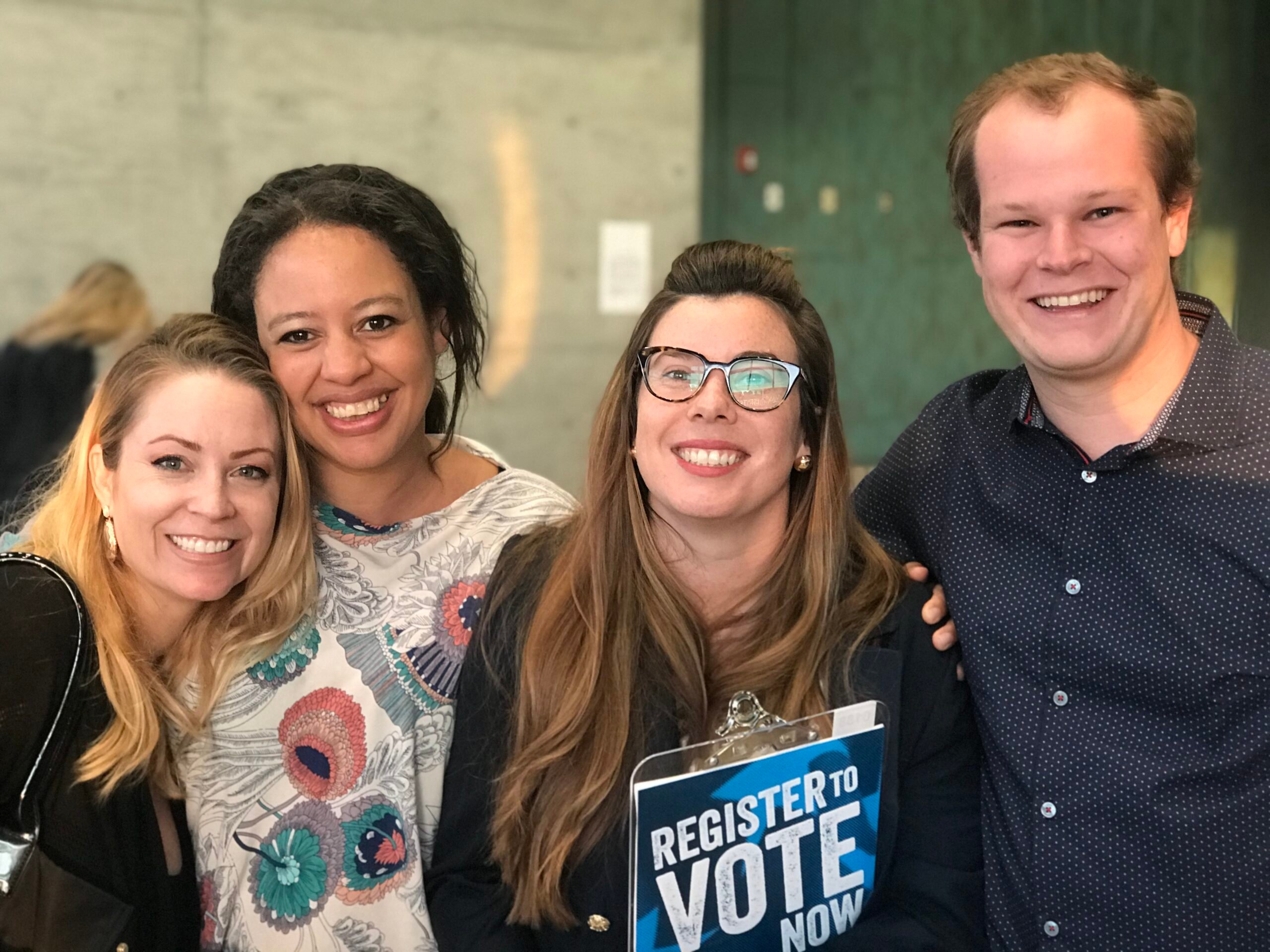 Group of friends working to support outreach activities